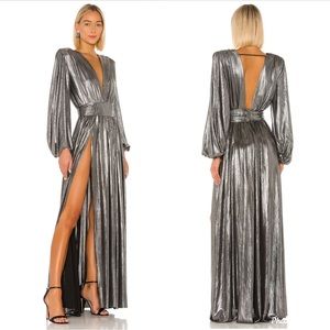 Bronx & Banco Zoe Metallic Gown Small